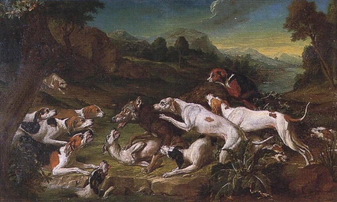 Chasse au loup - 1751 - © Joconde - Senlis - Musée de la Vènerie (Francis Vidal)